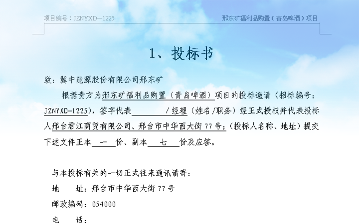 競標(biāo)書競標(biāo)書格式要求  第1張
