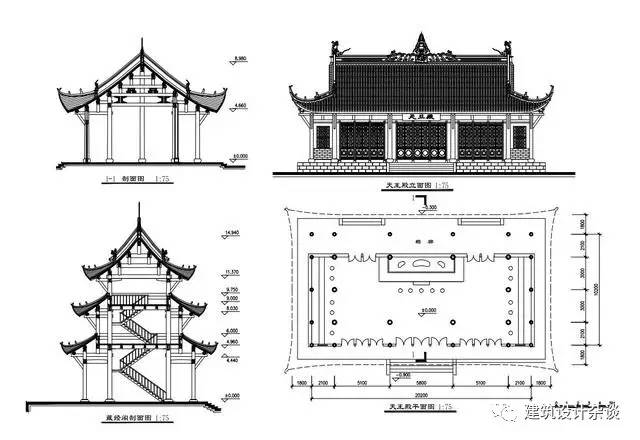 古建筑設(shè)計圖古建筑設(shè)計圖紙大全圖片  第2張