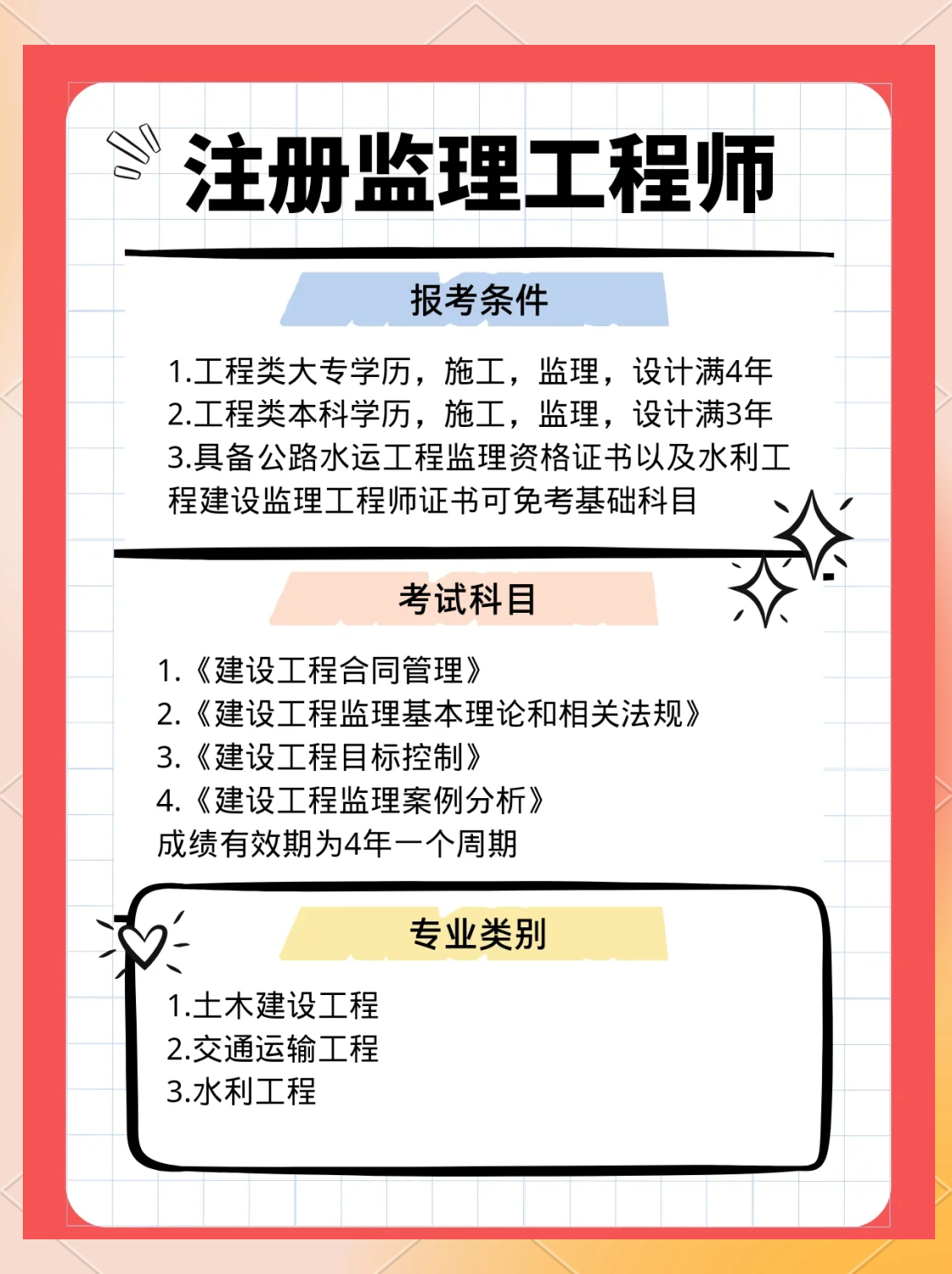 廣西監理工程師報名條件廣西監理工程師報名條件是什么  第2張