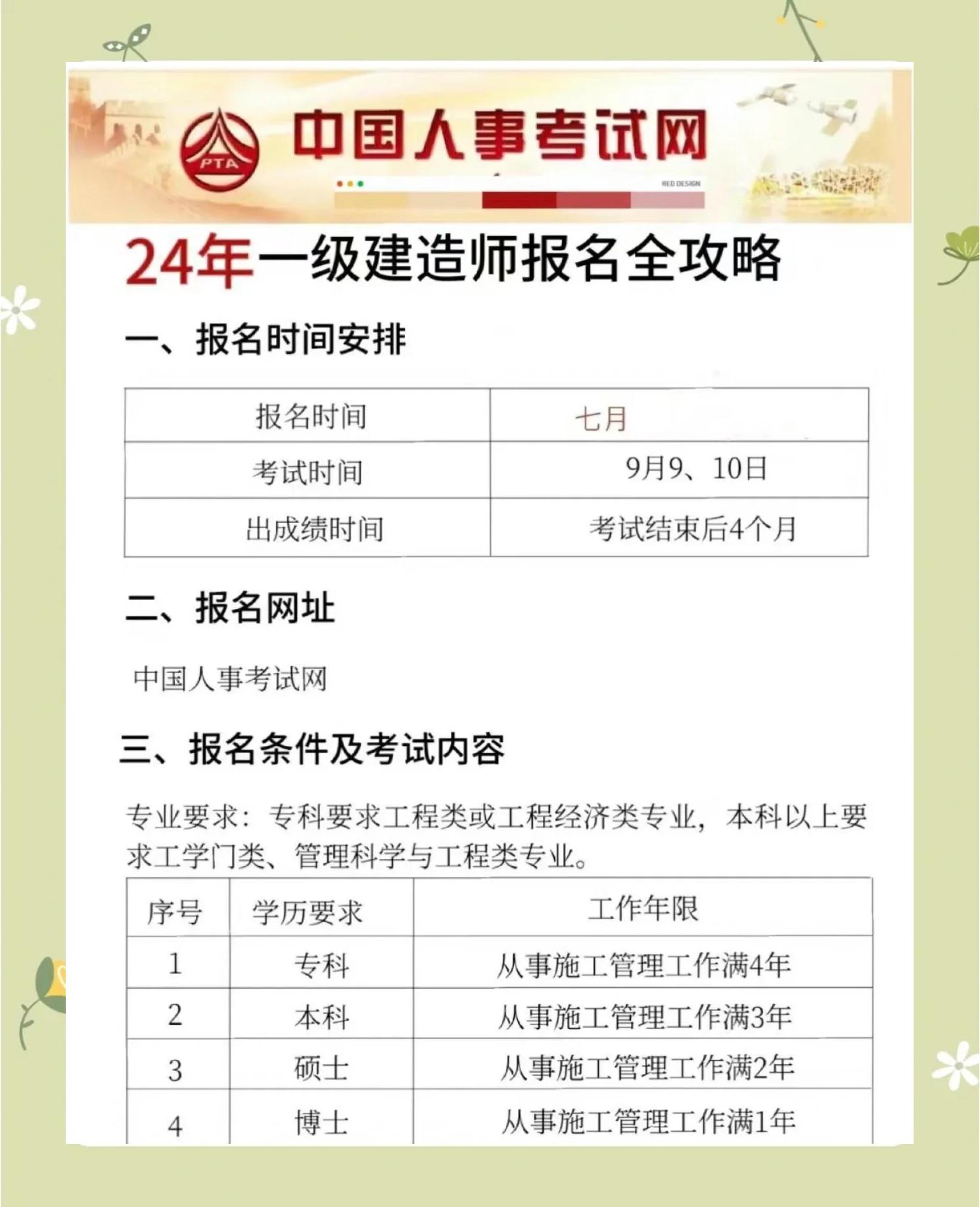 安徽一級建造師報名時間,安徽省一建考試報名時間  第2張