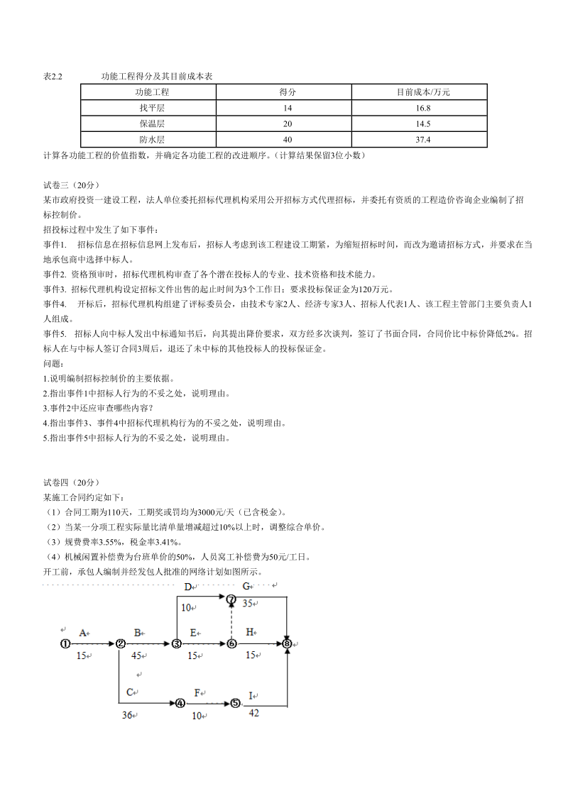造價(jià)工程師案例真題水利造價(jià)工程師案例真題  第2張
