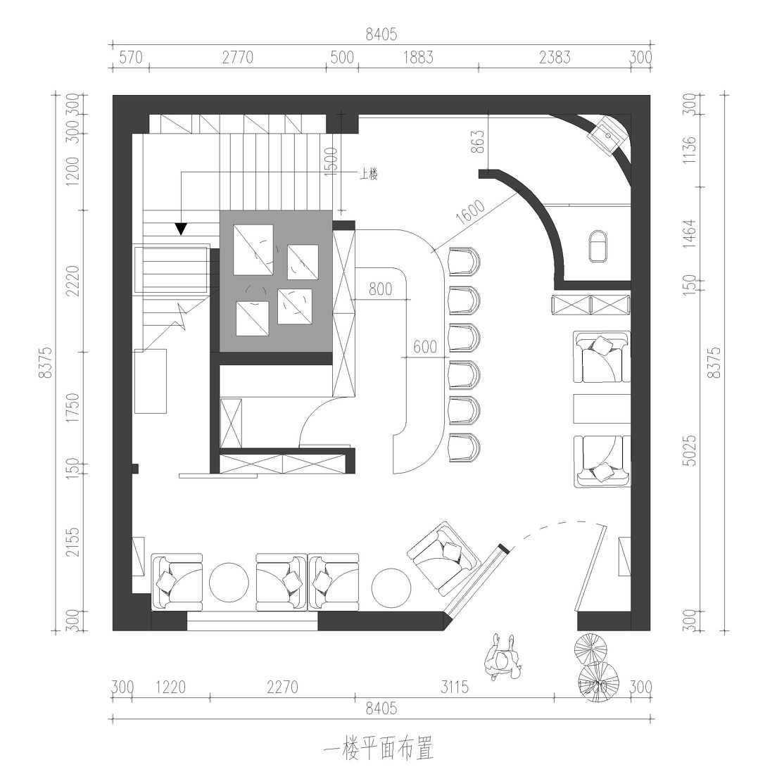 咖啡廳平面圖咖啡廳平面圖區域劃分  第1張